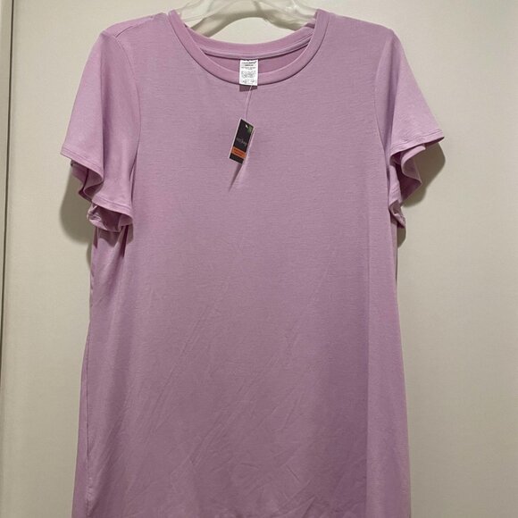 west loop Tops - West Loop Women’s Ruffle Sleeve Tunic Top Shirt Light Purple Size M - New